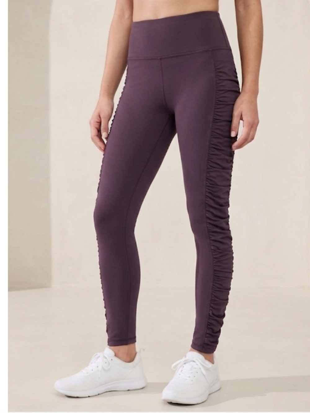 Athleta Dark Purple Ruffle Leggings 102